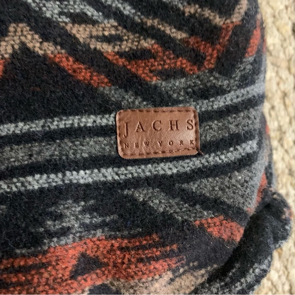 Jachs Men's Patterned Shirt Jacket - Navy and Red - Picture 4 of 11